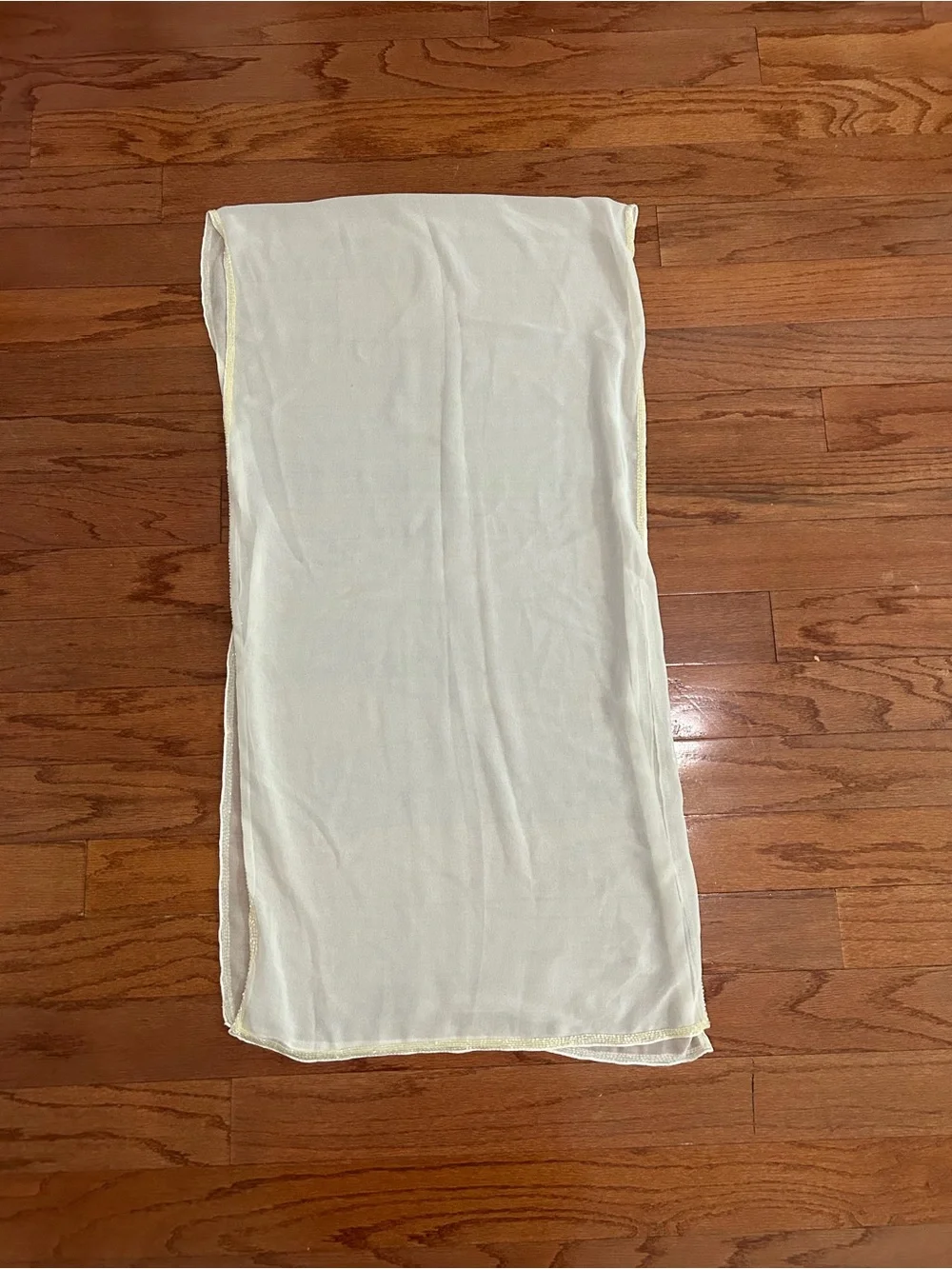 Japanese Ivory Sheer Chiffon Scarf Lightweight Elegant Formal Wedding Wrap